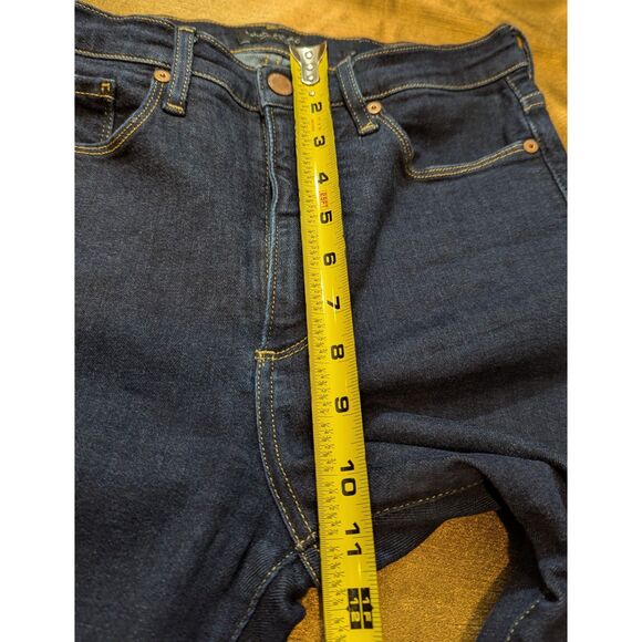 Banana Republic Premium Denim High-Rise Skinny Jeans Dark Wash 28x27, stretchy - Picture 5 of 6